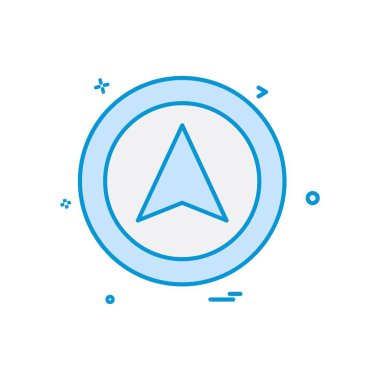 Gezinti simgesi tasarım, renkli vektör çizim