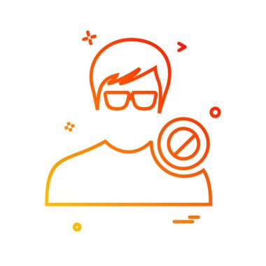 Avatar erkek simge tasarım vektörü