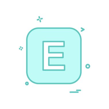 İngilizce alfabe simge tasarlamak vektör 