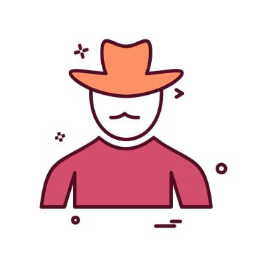 Avatar simge tasarım vektörü 