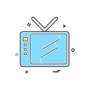 TV simgesi tasarım vektörü