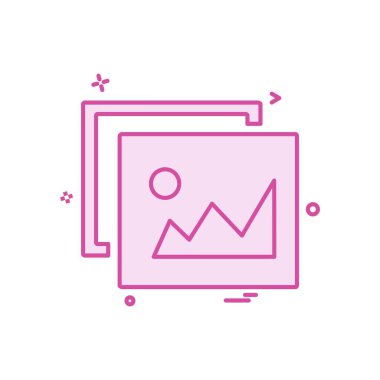 Görüntü simgesi tasarım, renkli vektör çizim