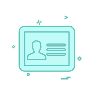 Kimlik kartı simge tasarlamak vektör