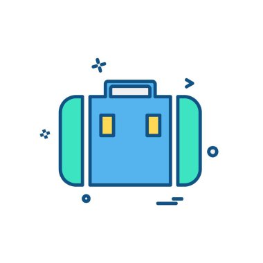 Evrak Çantası'nı simge tasarlamak vektör 