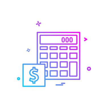 Hesap makinesi simgesi tasarım vektörü