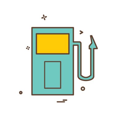 Yakıt istasyonu simge tasarlamak vektör