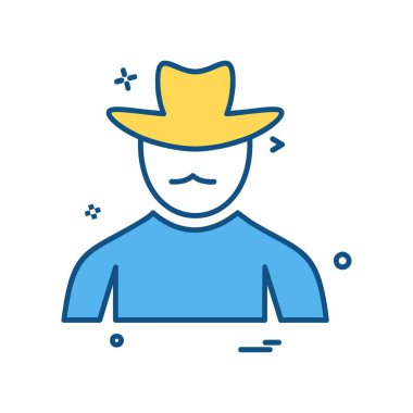 Avatar simge tasarım vektörü 