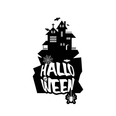 Cadılar Bayramı tasarım tipografi ve beyaz arka plan vektör ile 