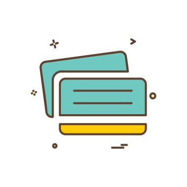 Kredi kartı simge tasarlamak vektör 