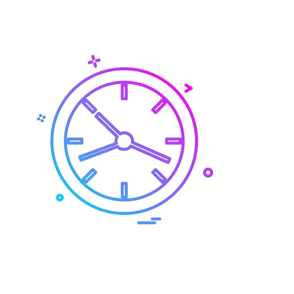 Uhr Flache Icon Vektor Illustration — Stockvektor