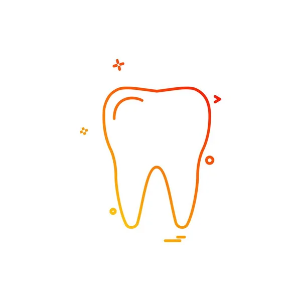 Menselijke Tand Pictogram Vectorillustratie — Stockvector