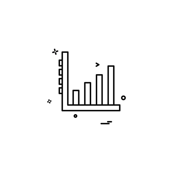 Graph Icon Design Vector — Stock Vector