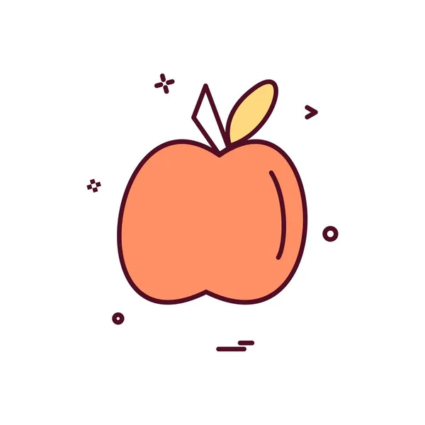 Векторный Дизайн Иконок Яблочной Еды — стоковый вектор