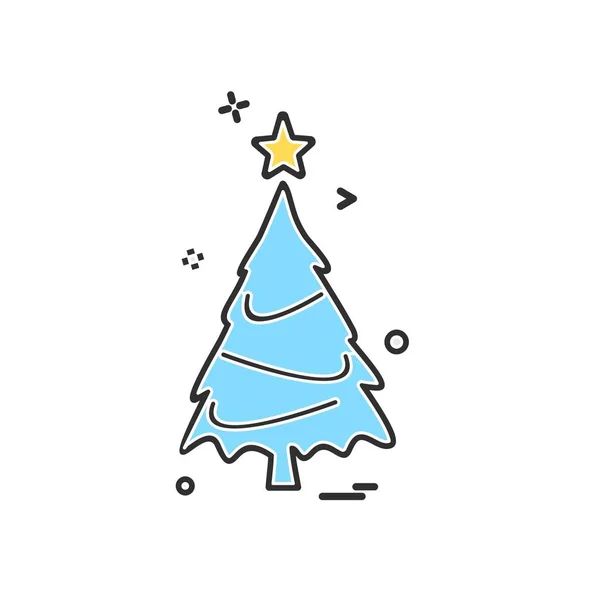 Árbol Navidad Icono Diseño Vector — Archivo Imágenes Vectoriales