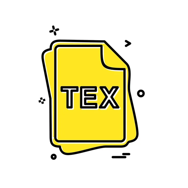 Tipo Arquivo Tex Vetor Design Ícone — Vetor de Stock