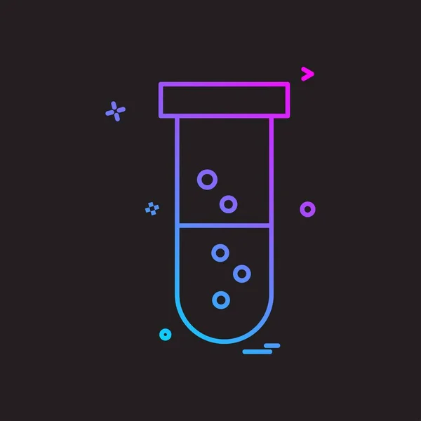 Test Tube Icon Vector Design — Stock Vector