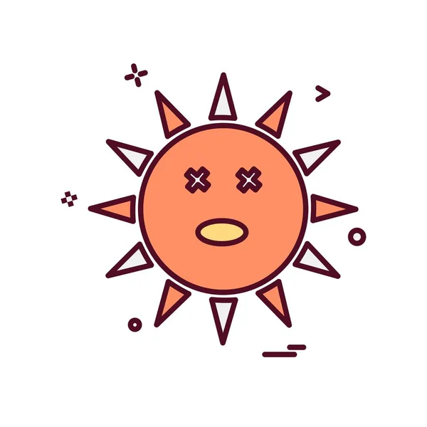 Sun Icon Design Vector Illustration — Stock Vector