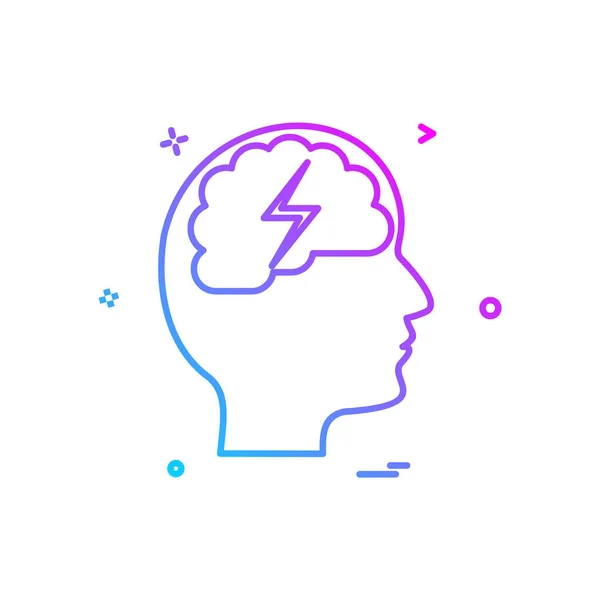 Mind Icon Design Vektor Illustration — Stockvektor