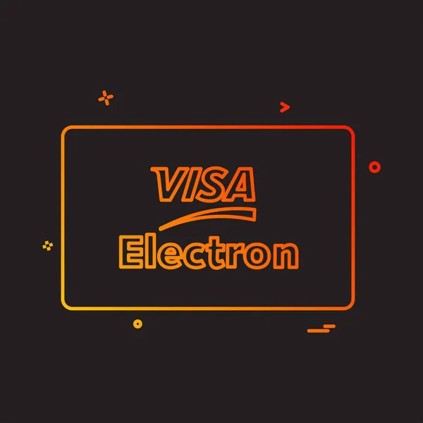 Visa Electron Vetor Design Cartão Crédito —  Vetores de Stock