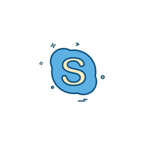 Skype Social Icon Vektordesign — Stockvektor