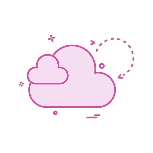 Illustrazione Vettoriale Del Design Delle Icone Cloud — Vettoriale Stock