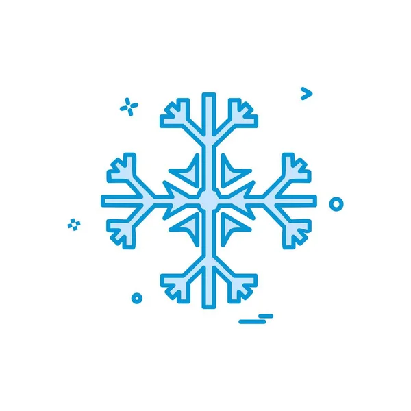 Snowflake Icon Vector White Background — Stock Vector