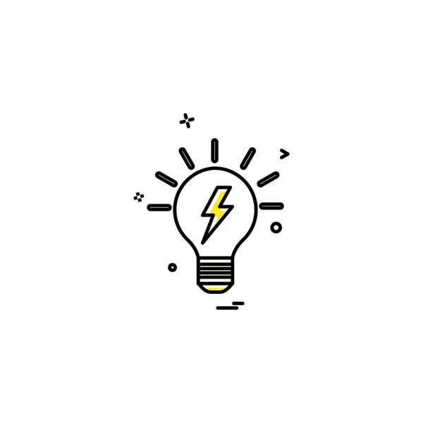 Bulb Icon Design Vector — Stock Vector