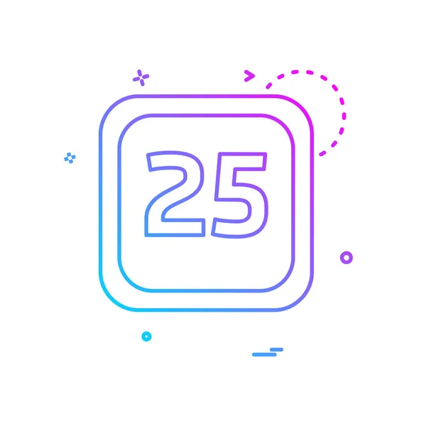 Datum Kalender Icon Design Vektor — Stockvektor