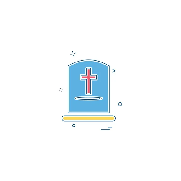 Grave Icon Design Vector — Stock Vector