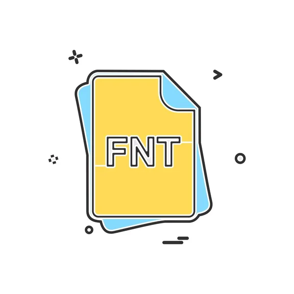 Fnt ファイルの種類アイコン デザイン ベクトル図 — ストックベクタ