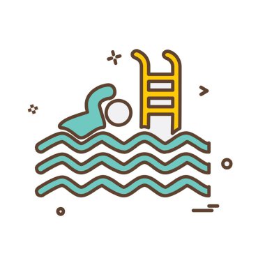 Yüzme simge tasarlamak vektör