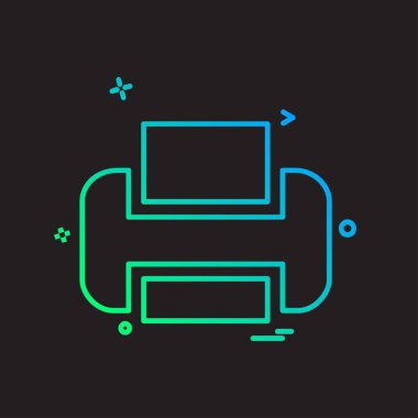 Yazıcı simge tasarlamak vektör 