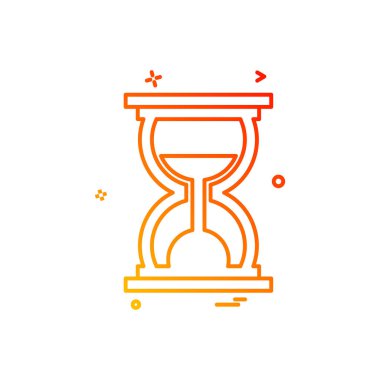 Saat simgesi tasarım, renkli vektör çizim