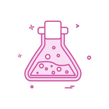 Şişesi simgesi tasarım, renkli vektör çizim