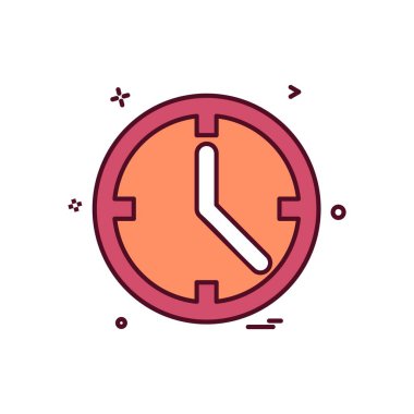 saat düz ikon vektör illüstrasyonu 