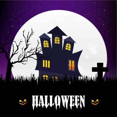 Mutlu Cadılar Bayramı Davetiyeli yaratıcı tasarım vektör