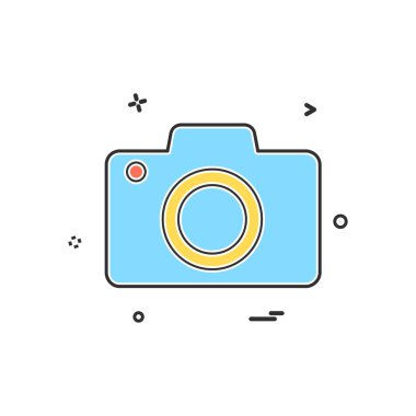 Kamera simgesi tasarım vektörü