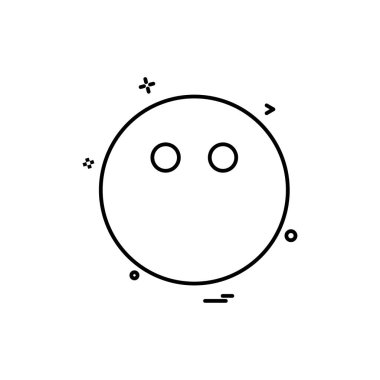 Emoji simgesi tasarım, renkli vektör çizim