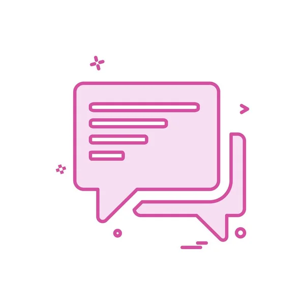 Discussion Chat Sms Icon Vector Design Illustration — Stock Vector