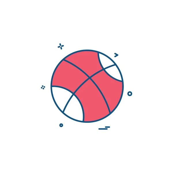 Ball Spielen Spiel Symbol Vektor Design — Stockvektor