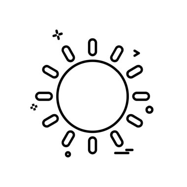 Güneş simgesi tasarımı vektör illüstrasyonu