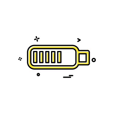 Batarya simgesi tasarım vektörü