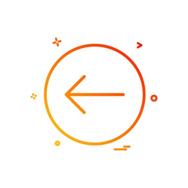 ok sol simge vektör tasarımı