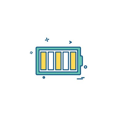 Batarya simgesi tasarım vektörü