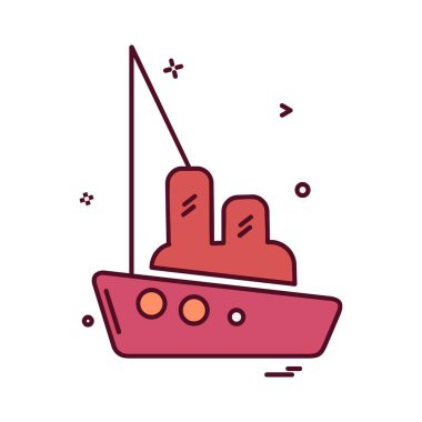 Gemi simge tasarlamak vektör