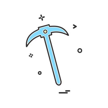 Çalışma araçlar simgesi tasarım, renkli vektör çizim 