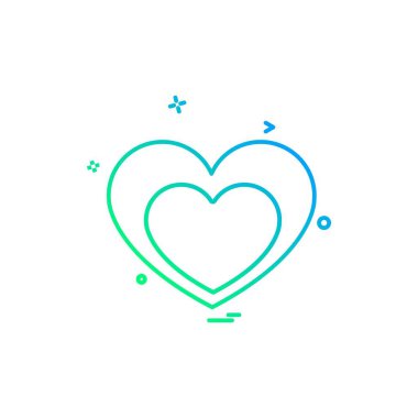 Kalp simgesi tasarım, Sevgililer günü için vektör çizim