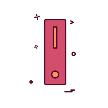 CPU simgesi tasarım, renkli vektör çizim