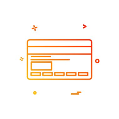 Kredi kartı simge tasarlamak vektör 