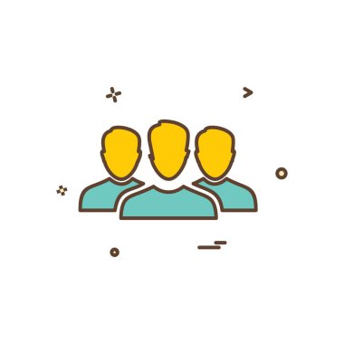 Grup avatar simge tasarlamak vektör 